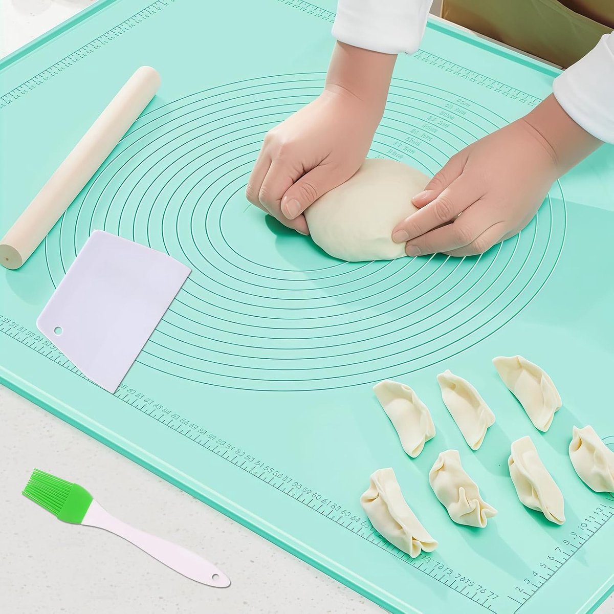 Bakmatten Met Anti Aanbaklaag, 70×50cm Siliconen Bakmat Extra Grote Non Stick Gebak Mat, Anti Aanbaklaag voor Het Uitrollen En Bakken voor Huisbakken, Keukengerechten Ambachtelijk Maken