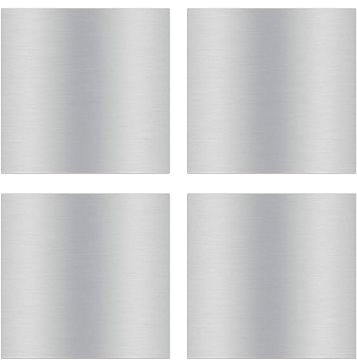 4 stuks Aluminium plaat 20cm x 20cm x 3mm, dikte 3mm, 6061 T6 vierkant Aluminiumplaat voor DIY Ambachten