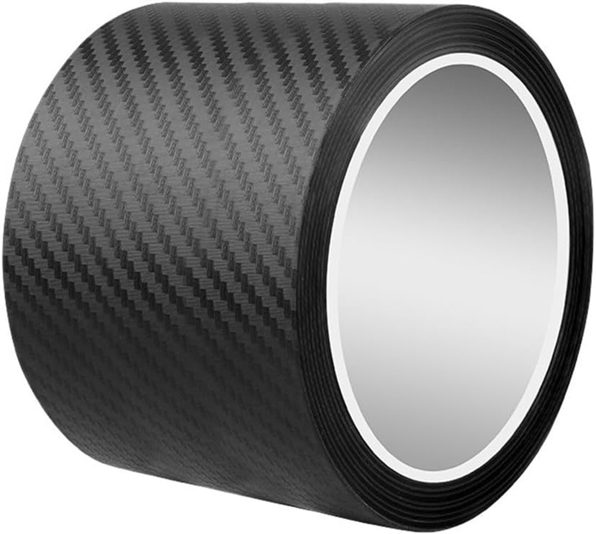 - 10 cm x 3 m - Zelfklevende carbonfolie voor autodeurdrempel (zwart)