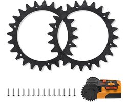 Robotmaaier, spikes, zwart, Ø 205 mm, met 14 x schroeven, compatibel met Worx Landroid S en M S300 (WR130E)/M500 (WR141E)/M700 (WR142E)/M1000(WR143E)/S450i(WR101 SI) Tractieverbetering ung