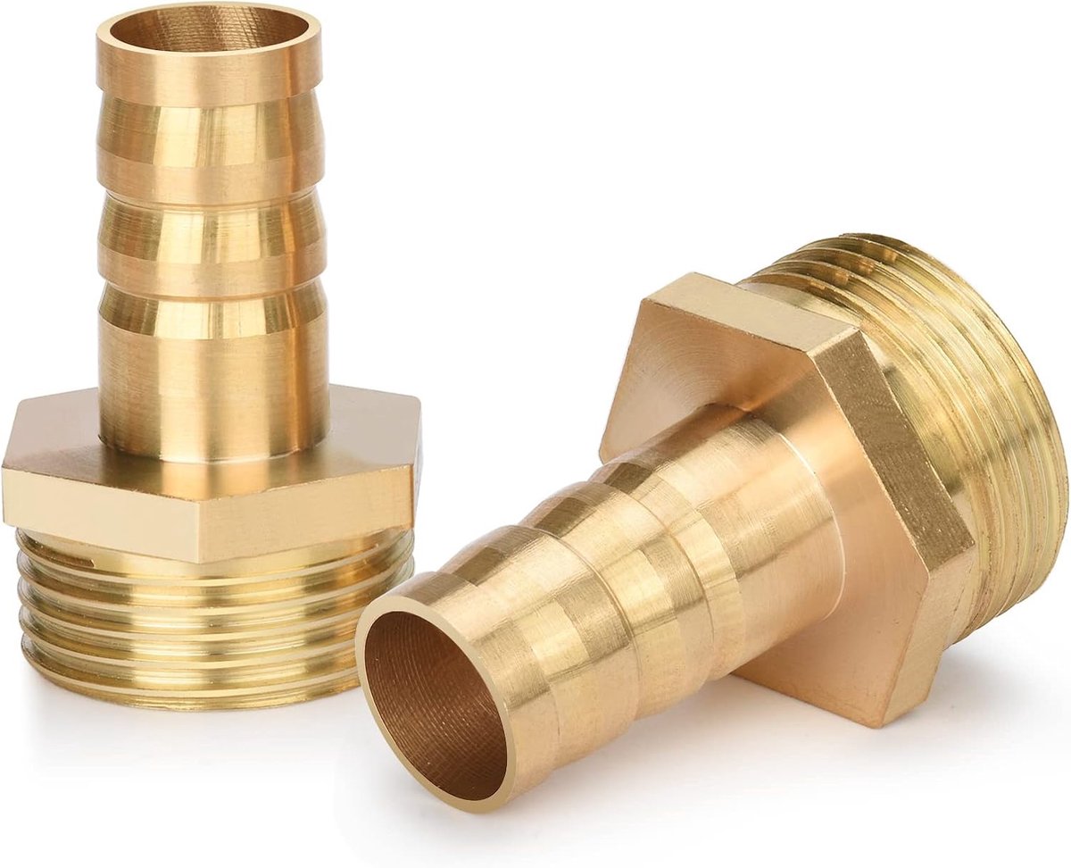 Messing broek nozzle (3/4" AG x 1/2" tule (14mm))