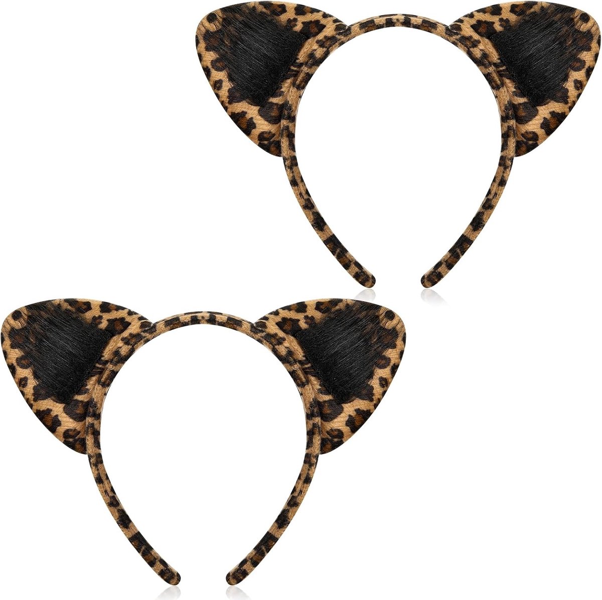 2 stuks dierenhoofdbanden voor oren, make-up accessoires voor dierenkostuums voor volwassenen, cosplay van dierentuindieren, Halloween party