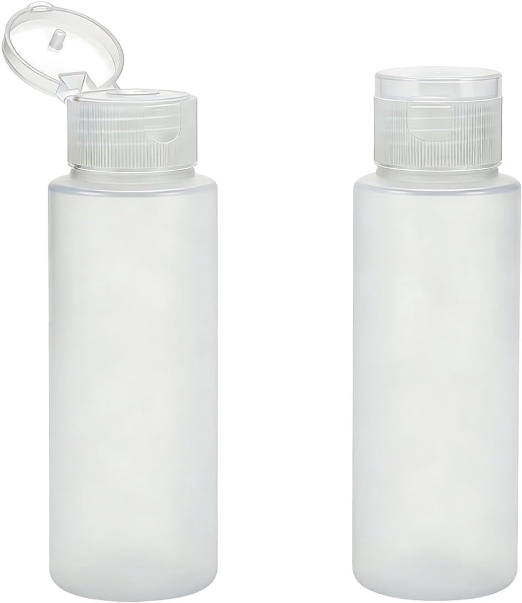 2 Stks 100 ml Lege Clear Plastic Zachte Buis Knijp Fles met Flip Cap Hervulbare Cosmetische Make-up Monster Verpakking Opslag Containers Reizen Fles Potten voor Lotion Douchegel Shampoo