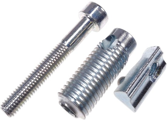 connector set - 20x stalen schroefverbinders - Geschikt voor aluminium profielen type I moer 6 - incl. M5x35 schroeven — afbeelding 2