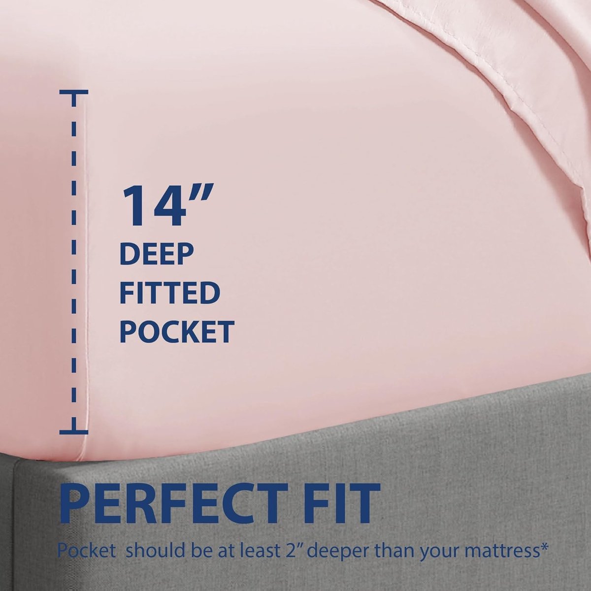 Hoeslaken 35,5 cm - dubbel geborsteld microvezel - rimpel- en vervagingsbestendig - ultiem comfort - ShopVlot