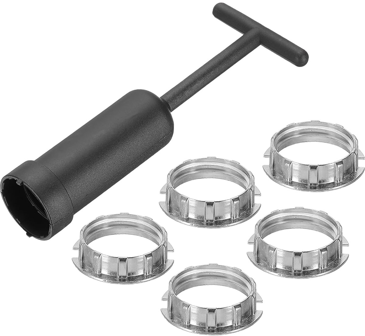 Kit G9-lamphouderringen, lamphouderadapter, 5 ringen, zinklegering, vervanging met verwijderingsgereedschap voor halsband, Abat-Jour, 120 mm, zilverkleurig