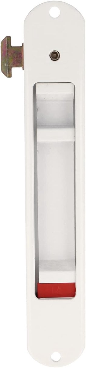 - Inbouwsluiting voor aluminium schuiframen en -deuren - Inbouw haakslot - Afmetingen: 174 x 29 mm - Kleur: Wit - Ronde voorplaat - Montage met schroeven