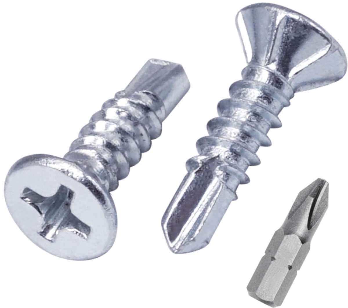 (150 stuks) DIN 7504 P verzinkt staal 3,9 x 16 mm zelfborende schroeven voor metaal, plaatschroef, verzonken kop