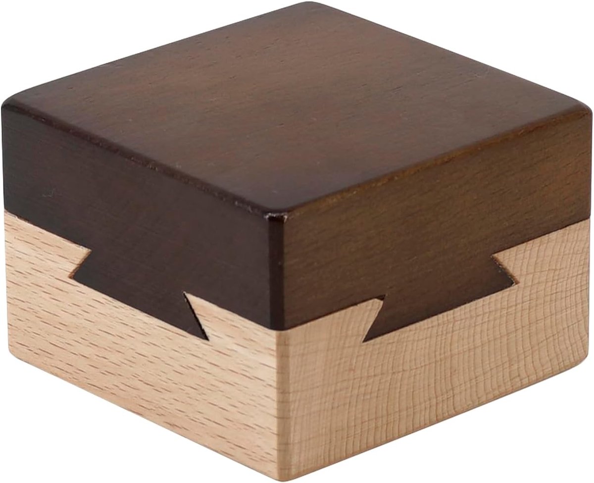 geheime opening, raadselbox, mysterieuze doos, geschenkdoos voor kinderen en volwassenen (zwarte walnoot)