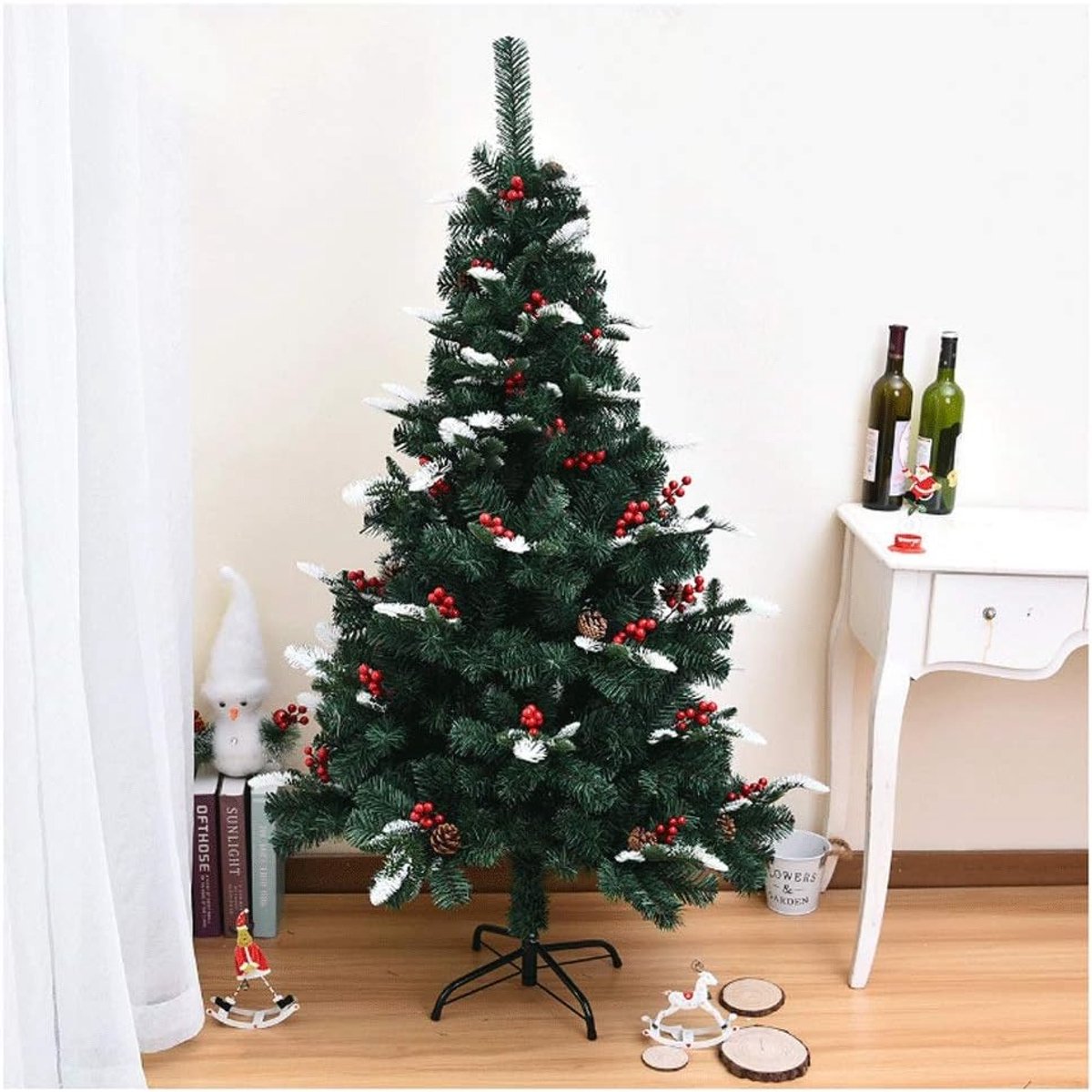 Bomen 1.2m / 1.5m / 1.8m Kerstboom Mini Met Ijzer Base New Year Gifts Xmas Decorations (Grootte : 150cm)