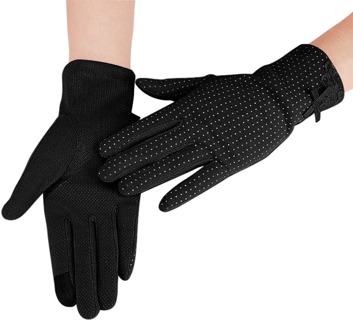 Handschoenen voor dames, zomer, dunne autohandschoenen, touchscreen, sporthandschoenen, antislip, elastisch, licht, ademend, fitness, hardlopen, trekking, vingerhandschoenen