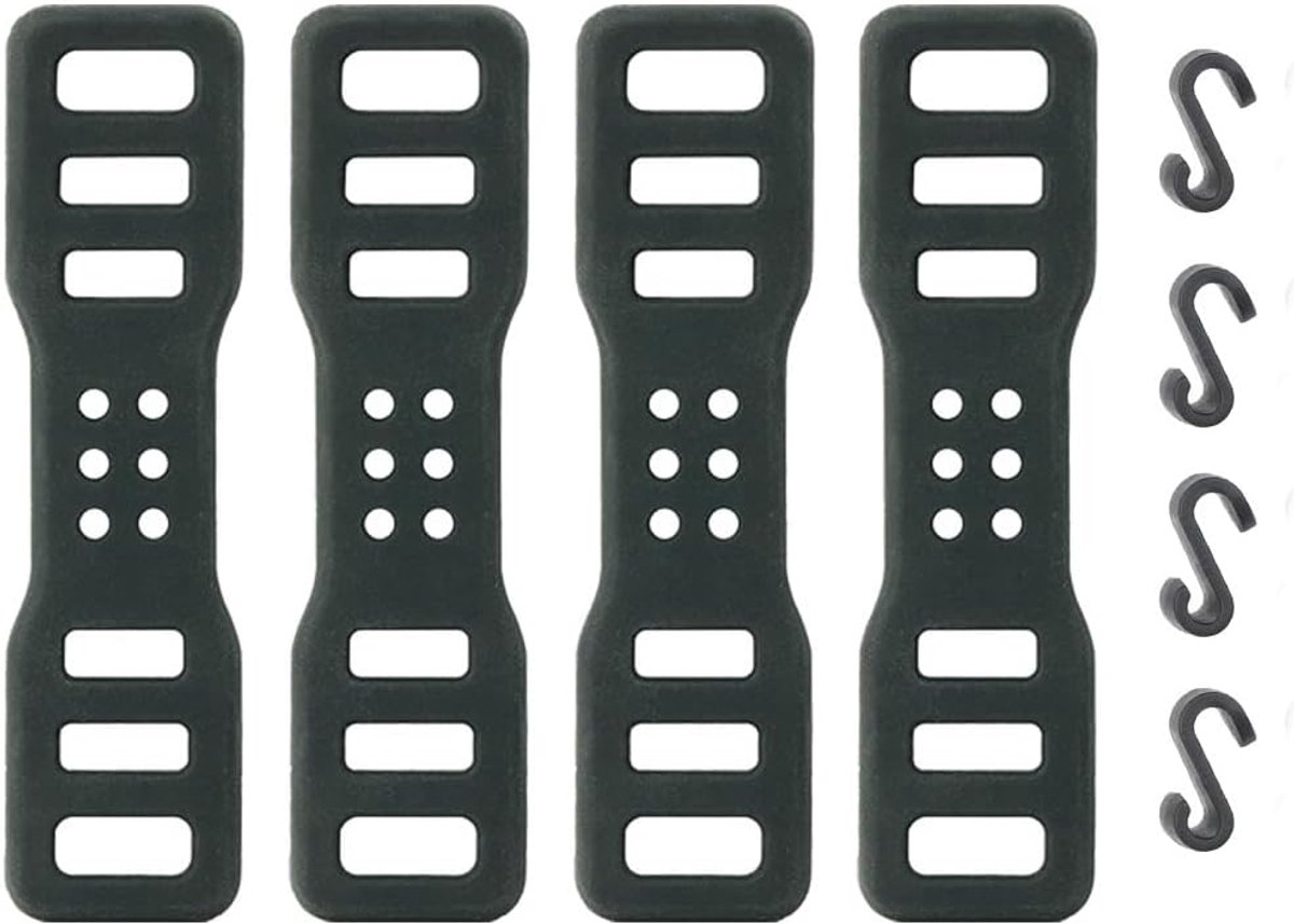 4-pack fiets siliconen band, fiets handvat bars elastische band band, mount band houder voor bevestiging achterlicht, recorder