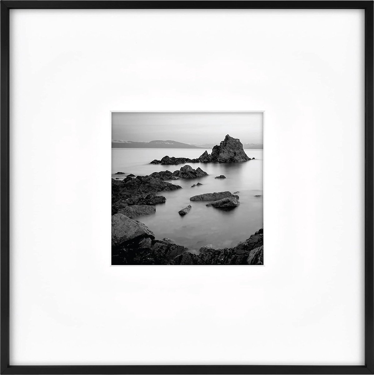 Master & Co. Gieterij metalen galerij muurframe, zwart, 45 x 45 cm mat tot 20 x 20 cm