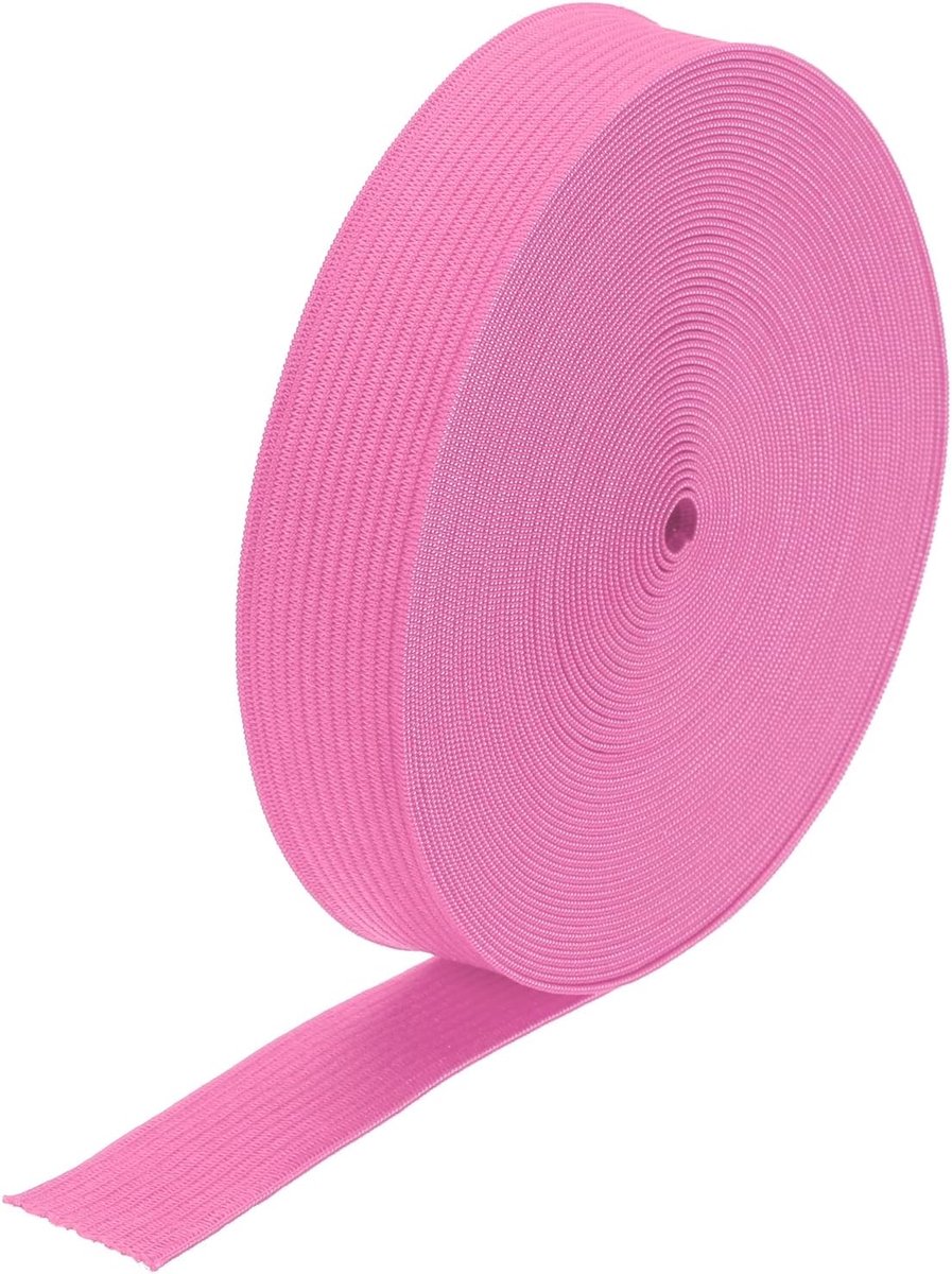 Elastieken om te naaien, 2 cm, rozerood, gebreid elastiek, hoge elasticiteit voor pruiken, band, broeken