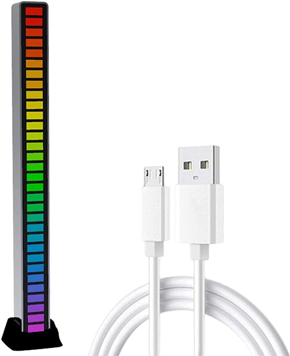 sfeer ritme licht RGB geluidssensor LED muziek spectrum kleurrijke lichtbalk geluidsregeling audio muziek ritme dynamische niveauweergave display lichtbalk