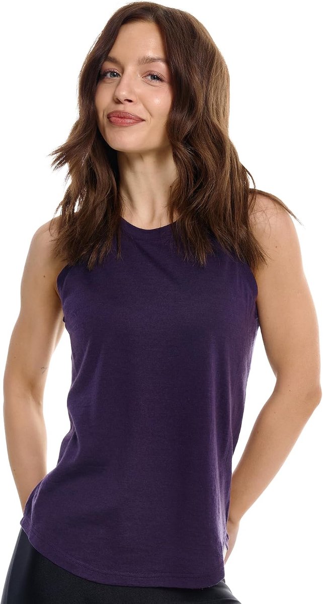 Tank Top Dames - Actieve Merino Wol Ondershirt Vochtafvoerend Ademend Anti-Geur Lichtgewicht Base Layer