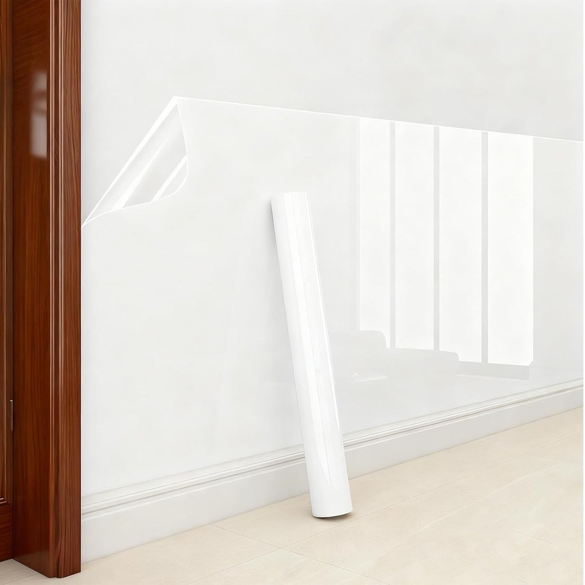 elektriciteit, transparante plakfolie, wandbescherming voor stoelen, keukenfolie, plakfolie voor meubels, geschikt voor muren en eettafels en meubels en keukens en kantoren (40 cm x 10 m)