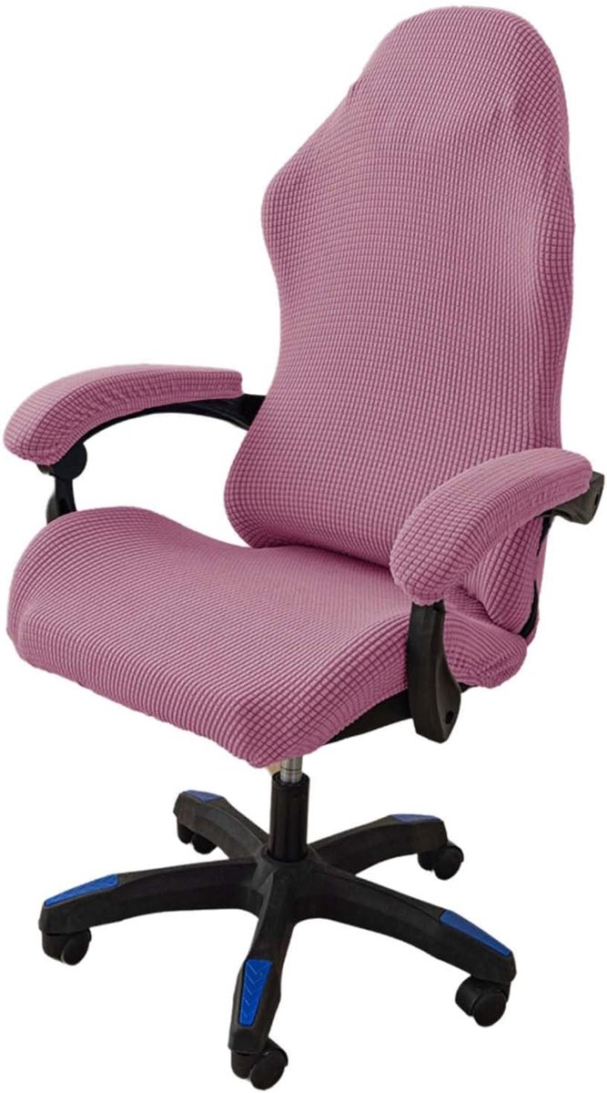 wasbaar, wasbaar, antislip, met ritssluiting, geschikt voor gamingstoel, computerstoel, draaistoel, 4 stuks, paars