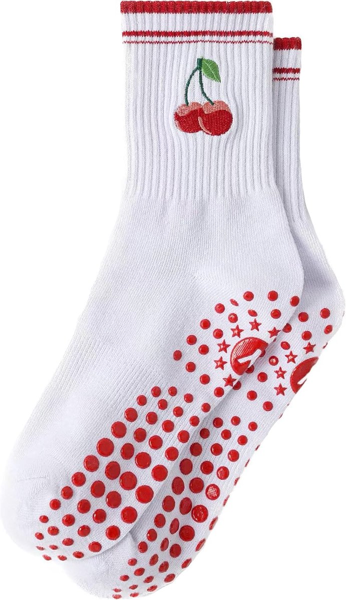 Sokken voor dames, yoga, antislip gripsokken, leuke reformer, pilates, antislip sokken met noppen voor ballet, barre, dans, trampoline, ziekenhuis, fitness, thuis