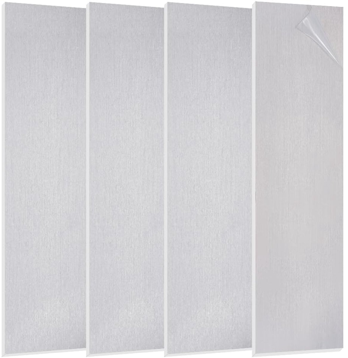 4 stuks 6061 T651 aluminiumplaat, 30,5 x 7,6 cm, bekleed met beschermfolie, 3 mm dik, platte gladde rechthoekige plaat voor industrie, knutselen, vormbouw