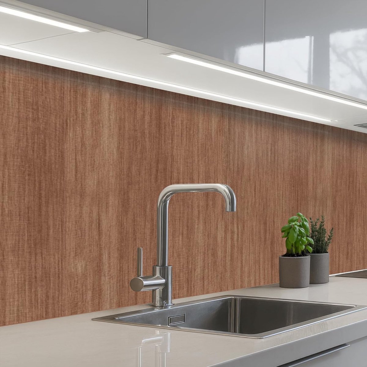 keukenachterwand 60x150 cm zelfklevend keuken decoratie accessories home kitchen spatscherm Hout - Boomstronk - Patronen
