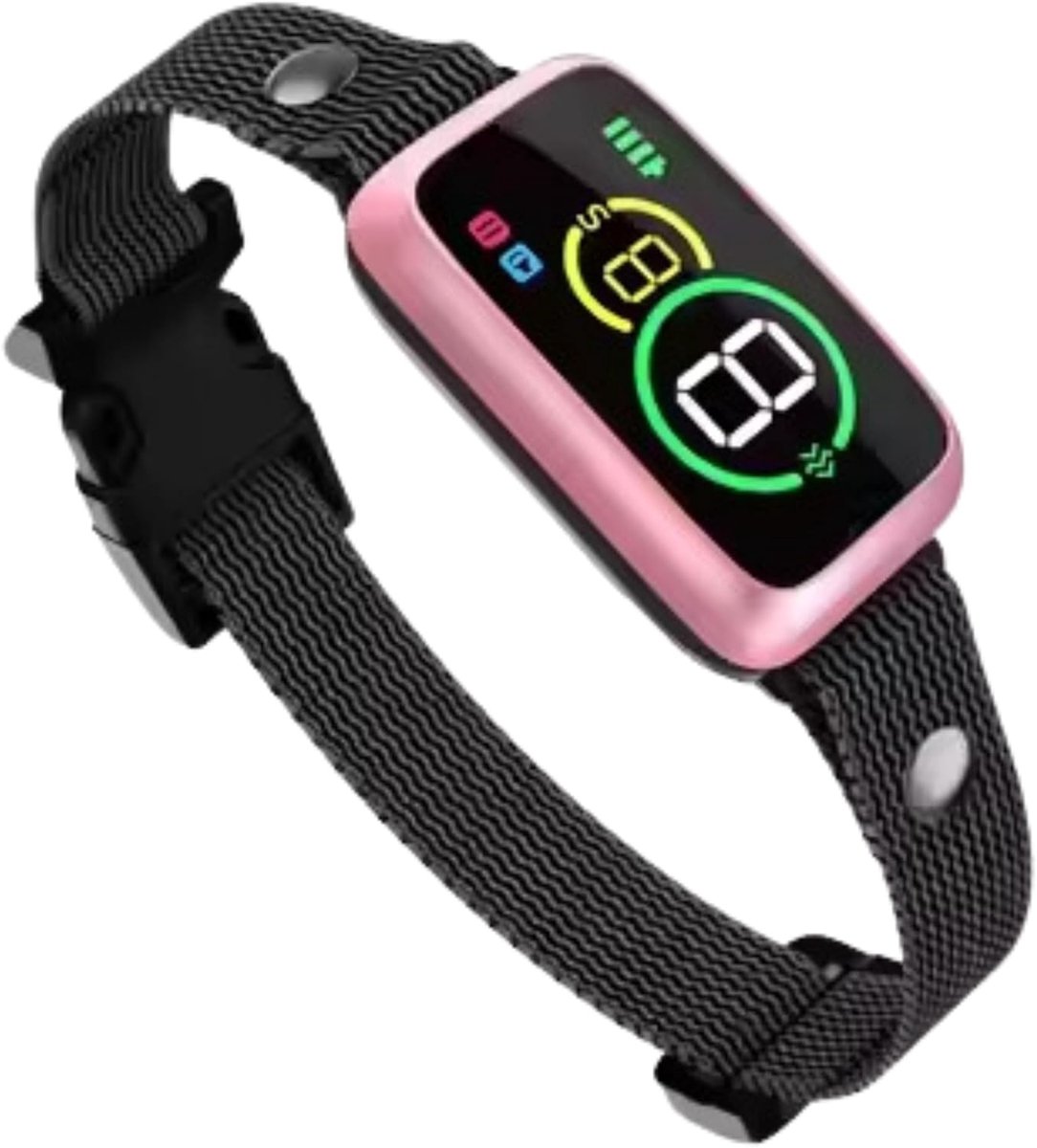 Anti Blafband PRO, Blafband voor honden, Halsband hond, Trainingsband, Anti blaf apparaat, Zonder schok, Kleine en grote honden, Oplaadbaar, Waterdicht (Roze/zwart)