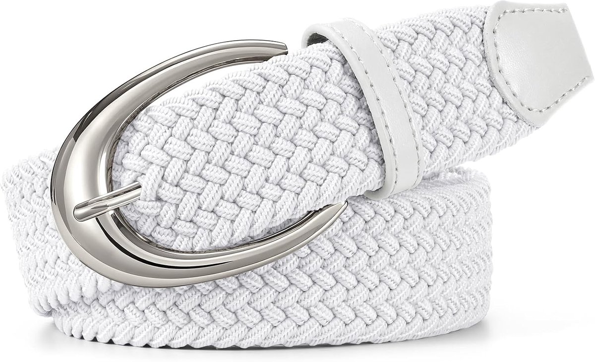 Gevlochten riem, stretchriem voor dames, heren, uniseks, elastische riem voor jeansbroeken