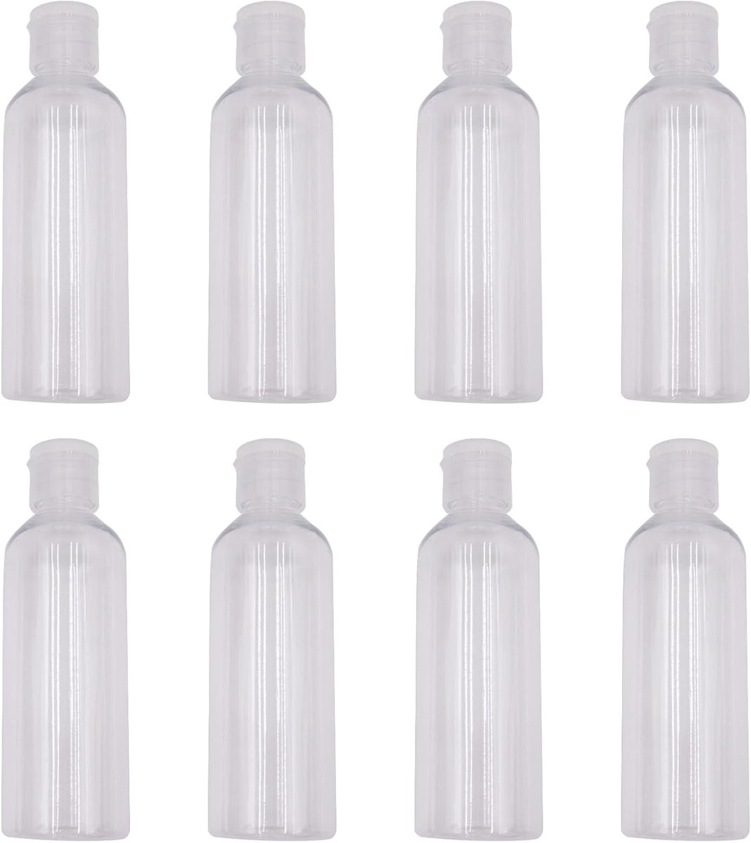 8 stuks 100 ml reisflessen om te vullen, transparant | Lege reisflessen, plastic flessen voor het afgeven van vloeistoffen voor eenvoudig reizen