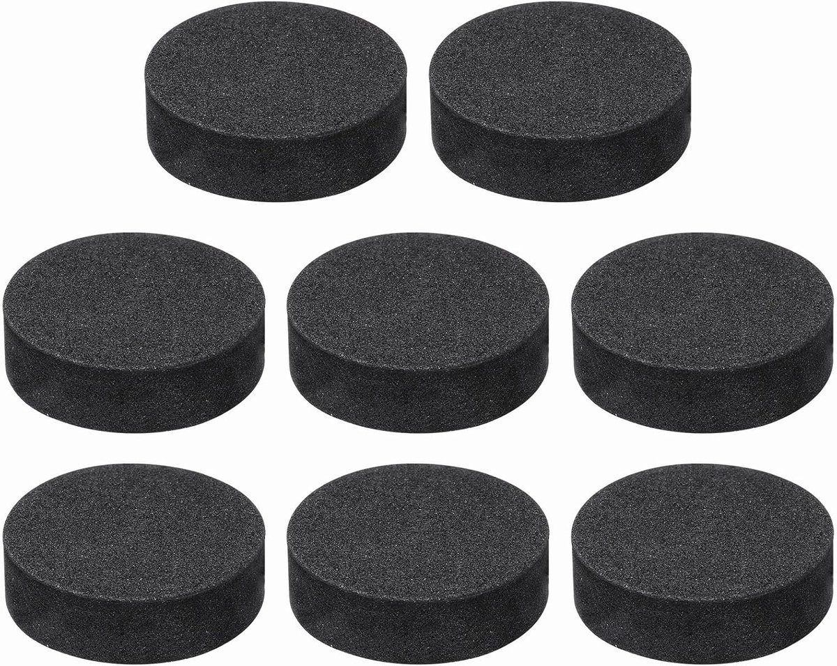 Isolatiepoten, 8 stuks, eenzijdig 30 x 10 mm, antislip schuimrubberen schokabsorberende basis, voetmat voor luidspreker, hifi thuisbioscoop, geluidssysteem, zwart