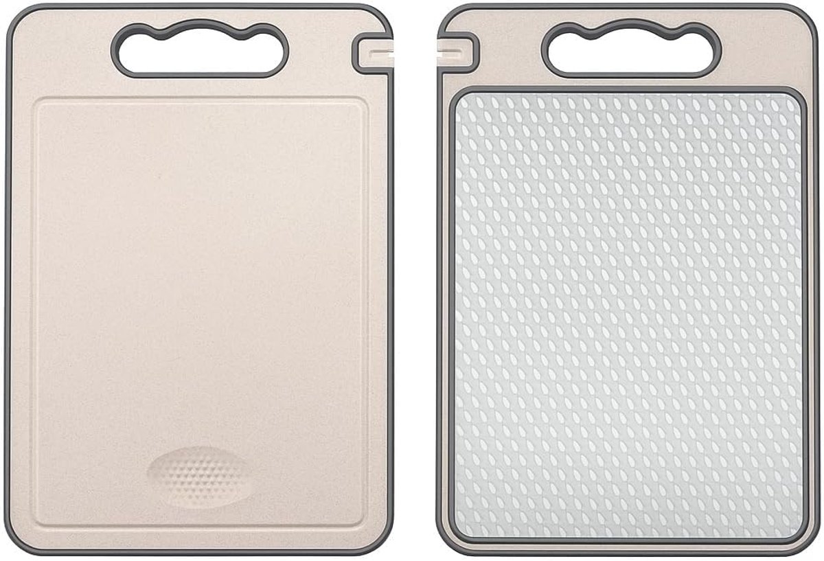 Premium 4-in-1 roestvrijstalen snijplank met rasp en messnijder - groot dubbel zijdig vlees en plantaardige chopping board, gemakkelijk te reinigen, ideaal keukengeschenk