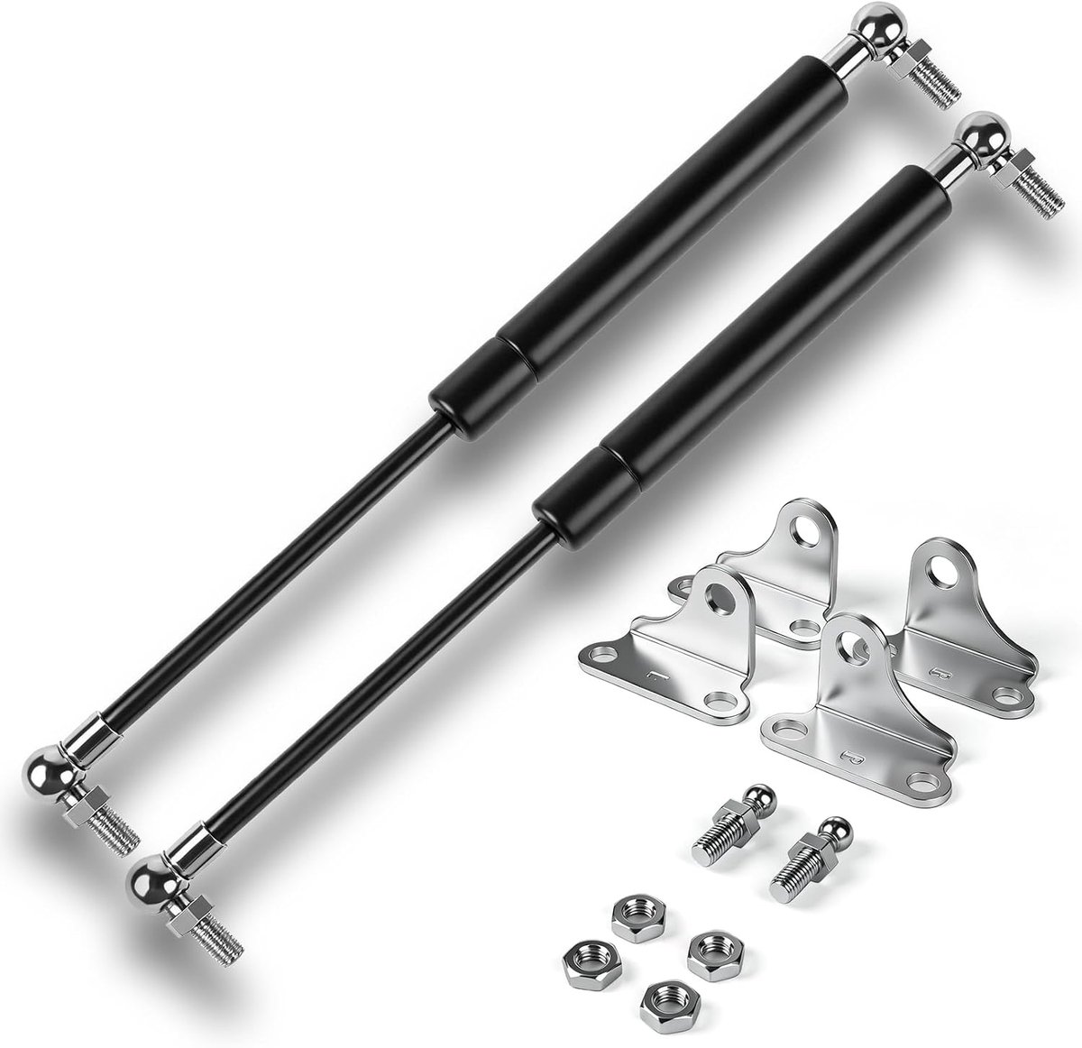 2 stuks gasdrukveer, 300 mm, 110 mm, 100 N, universele gasdrukdemper met compressieveer, beslag voor caravans, bouwpakket auto's, kastdeur, kledingkast