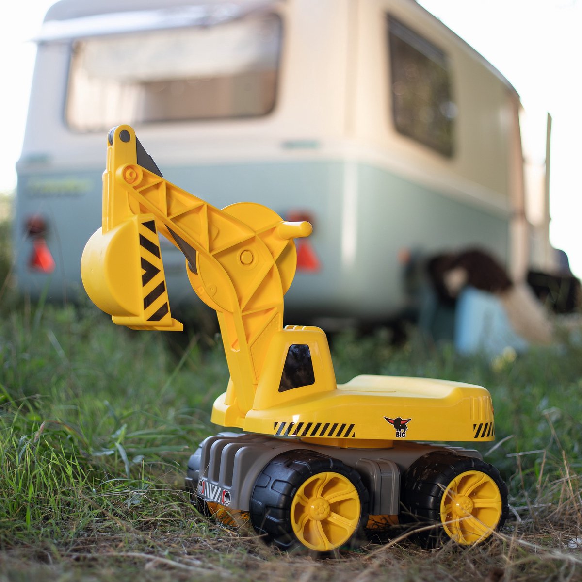 BIG - Power Worker Maxi Graafmachine - Loopauto - Werkvoertuig - 50kg belastbaar - vanaf 3 jaar - Buitenspeelgoed — afbeelding 17