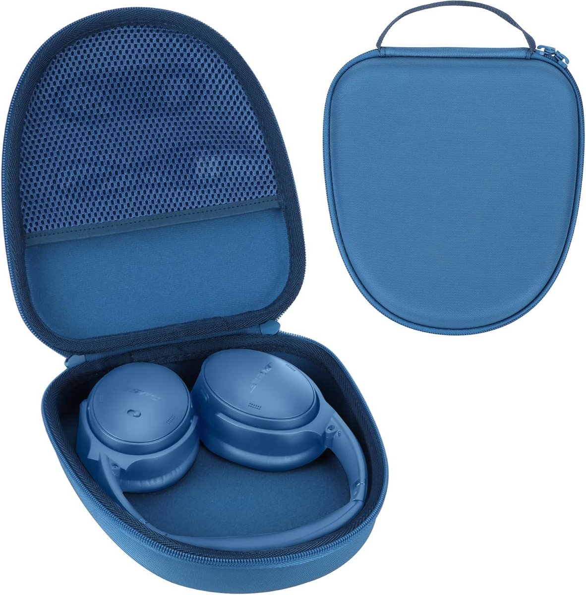 SnelShoppen - Harde Hoes voor Noise Cancelling Hoofdtelefoon - Compatibel met Ultra/45/35/25 - Blauw - Duurzaam & Beschermend - Ideaal voor Reizen en