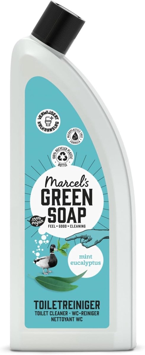 Toiletreiniger - Munt & Eucalyptus - 750 ml - Microplasticvrije Formule in 100% Gerecycled Plastic - Vegan