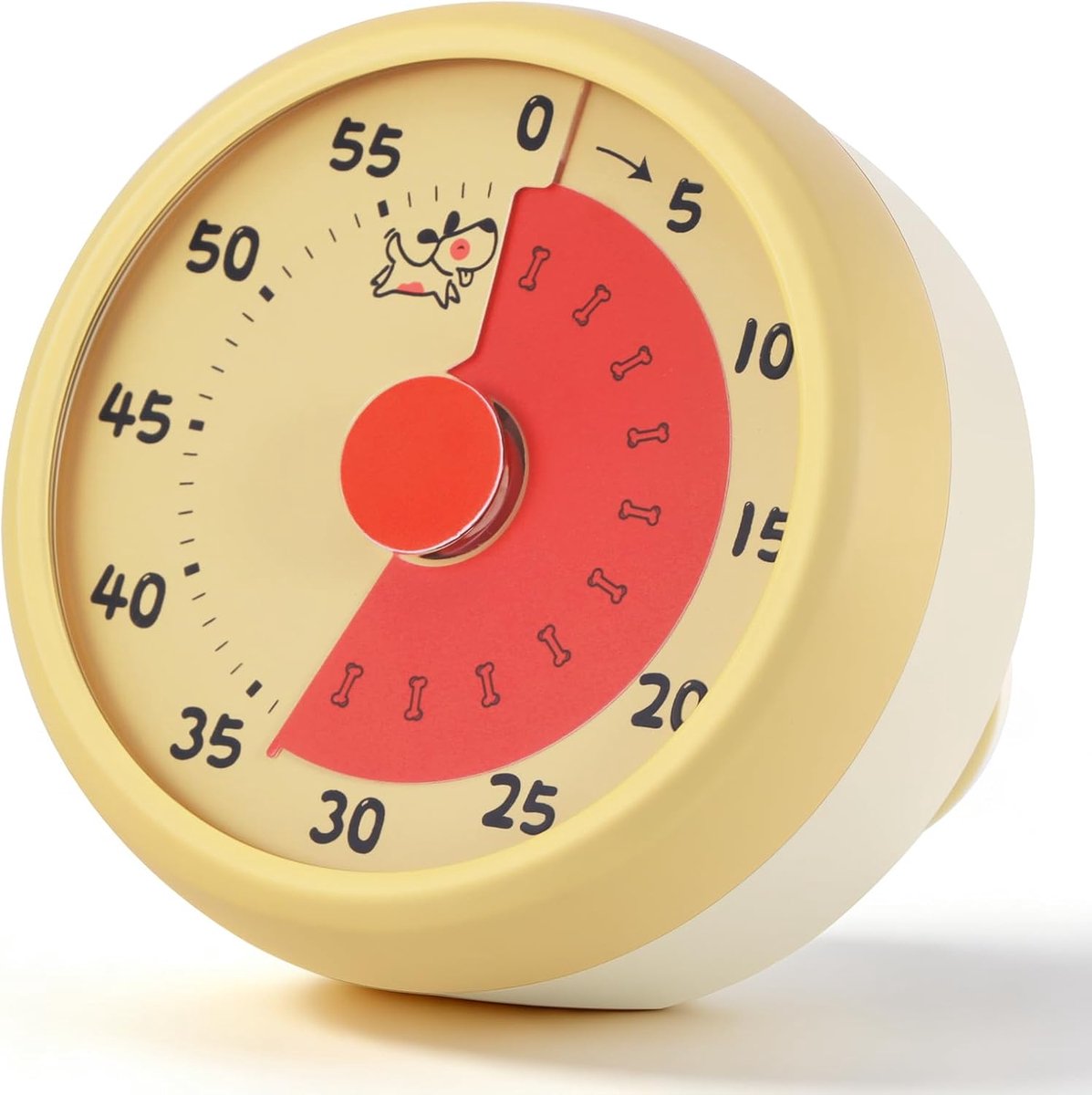 Magnetische mechanische timer 60 minuten - schattig puppymotief - visuele tijdweergave - ideaal voor kinderen - SnelShoppen