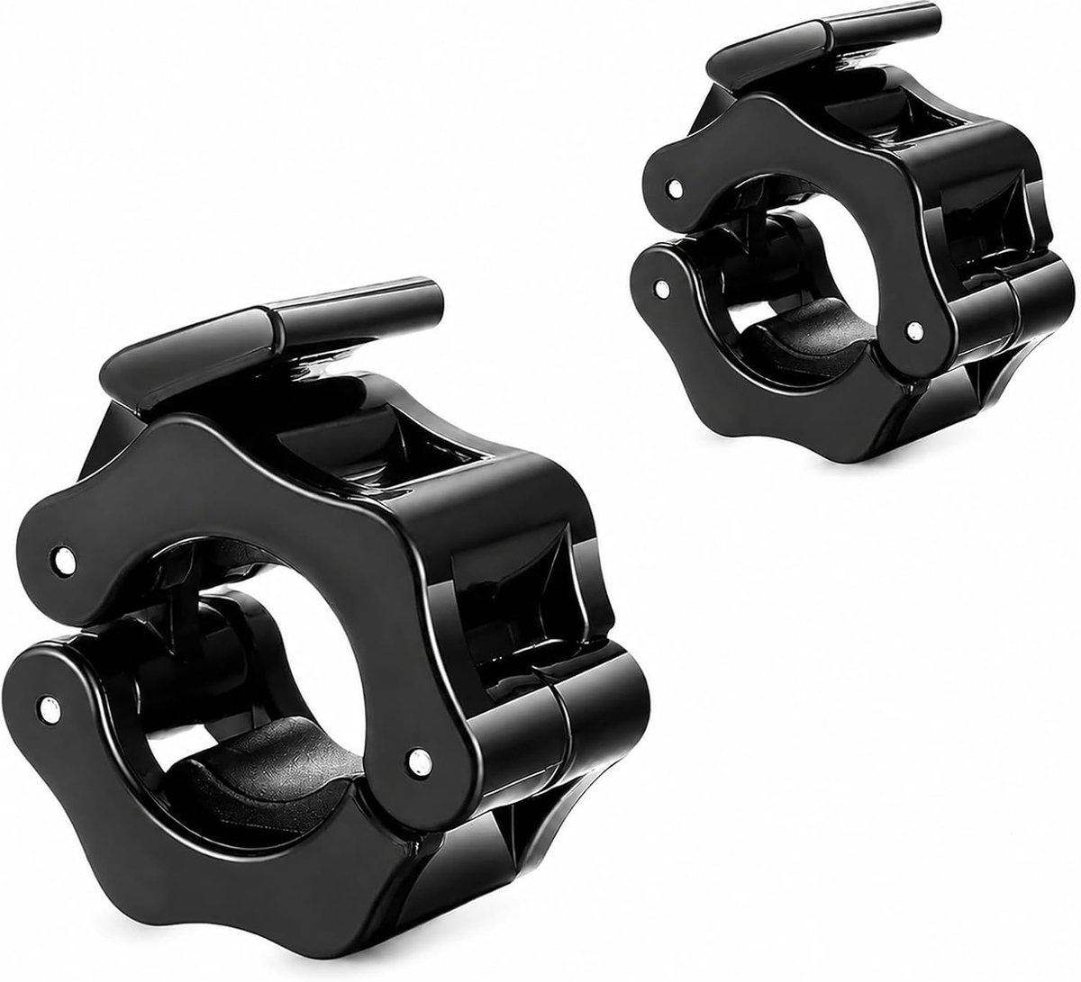 Dumbbell clasps 50mm - snelontgrendelbare barbell klemmen - stevige nylon constructie - veilig gewichtheffen - SnelShoppen
