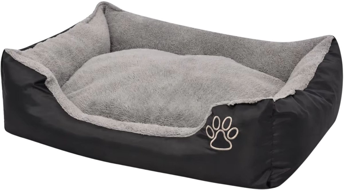 Orthopedisch Hondenbed xL Zwart – Antislipbodem - Oxford Stof met PU-Coating - Dik Gewatteerd Kussen met Versterkte Randen