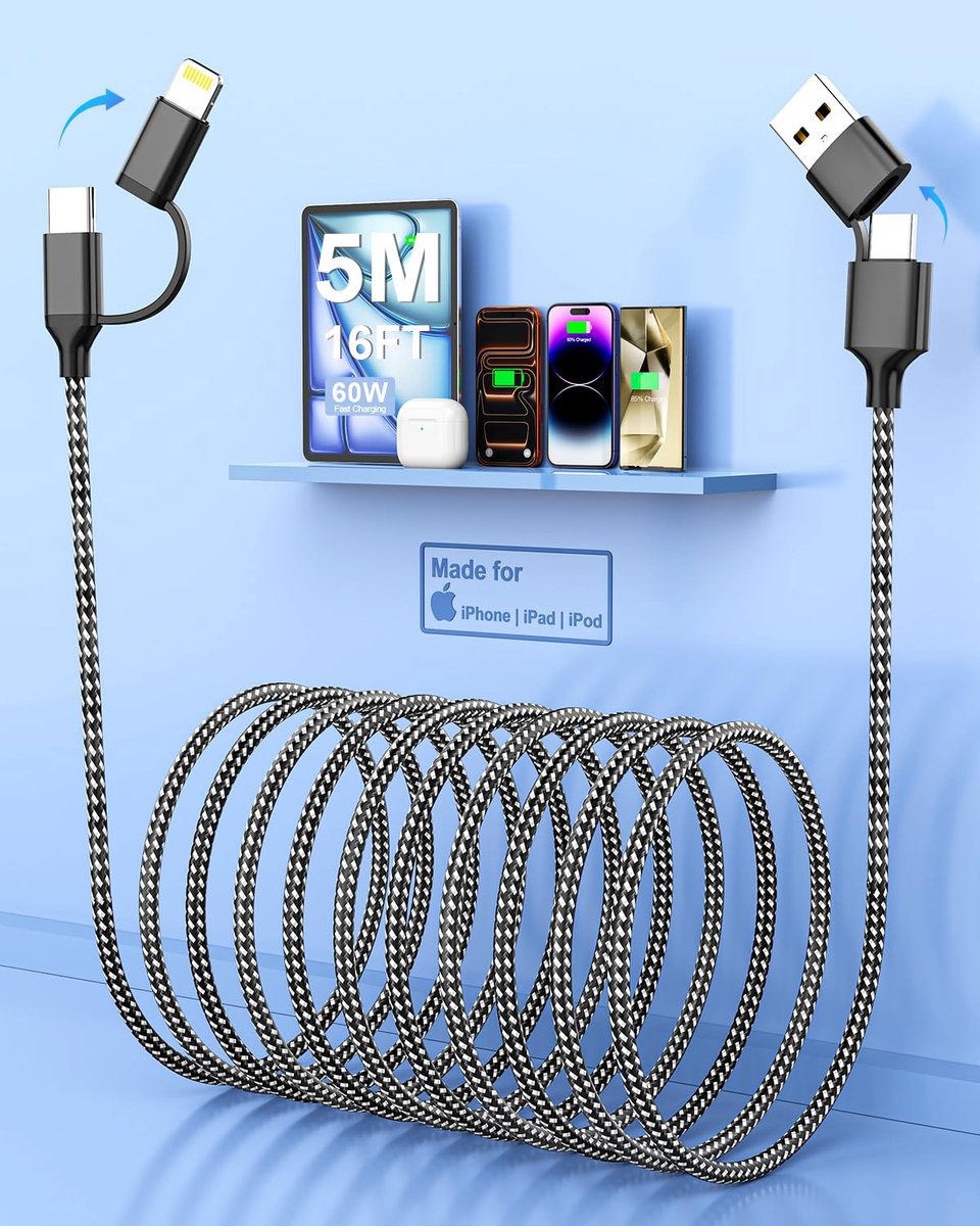 Oplaadkabel 1 meter - USB naar Micro-USB - Snelladen - Geschikt voor smartphones - SnelShoppen