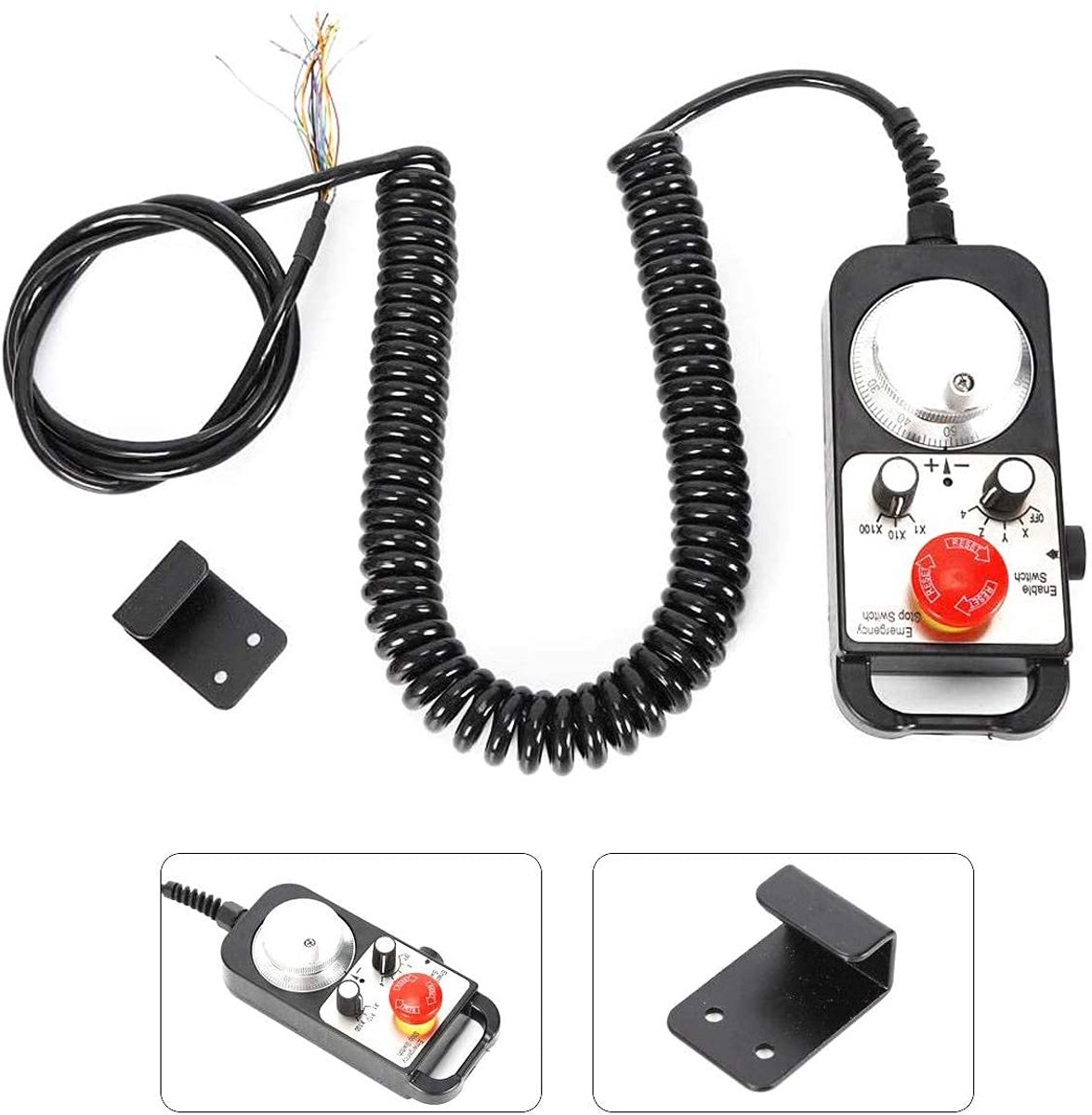 CNC-handwiel met 4 assen, CNC-elektronische handwielbesturing, MPG-aanhanger met handmatige noodstop-impulsgenerator voor Mach3 CNC draaimachine