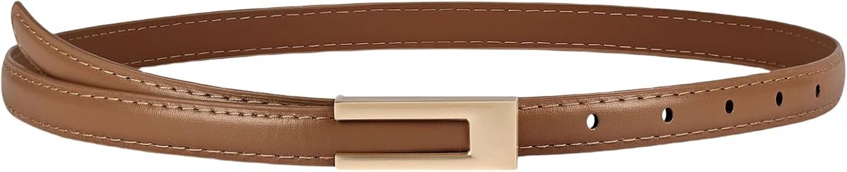 flintronic Leren riem voor dames, dunne tailleriem, skinny riem met metalen gesp, solide en decoratieve vintage riem, klassieke slanke tailleriem, verstelbare tailleband voor jeans, jurken, kostuumjas
