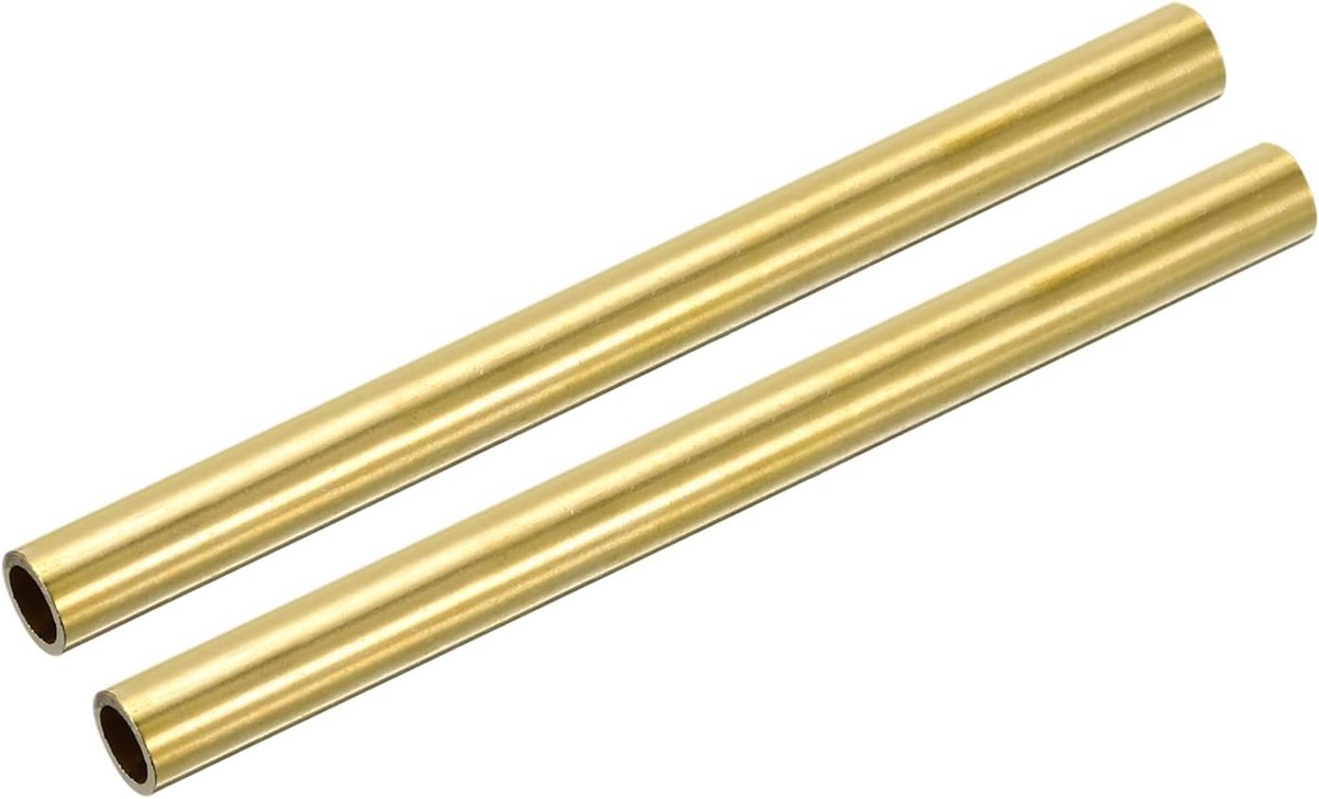 Messing buis, 8 mm, OD, 1 mm, wanddikte 100 mm, ronde lengte, buis voor industrie, doe-het-zelfprojecten, 2 stuks