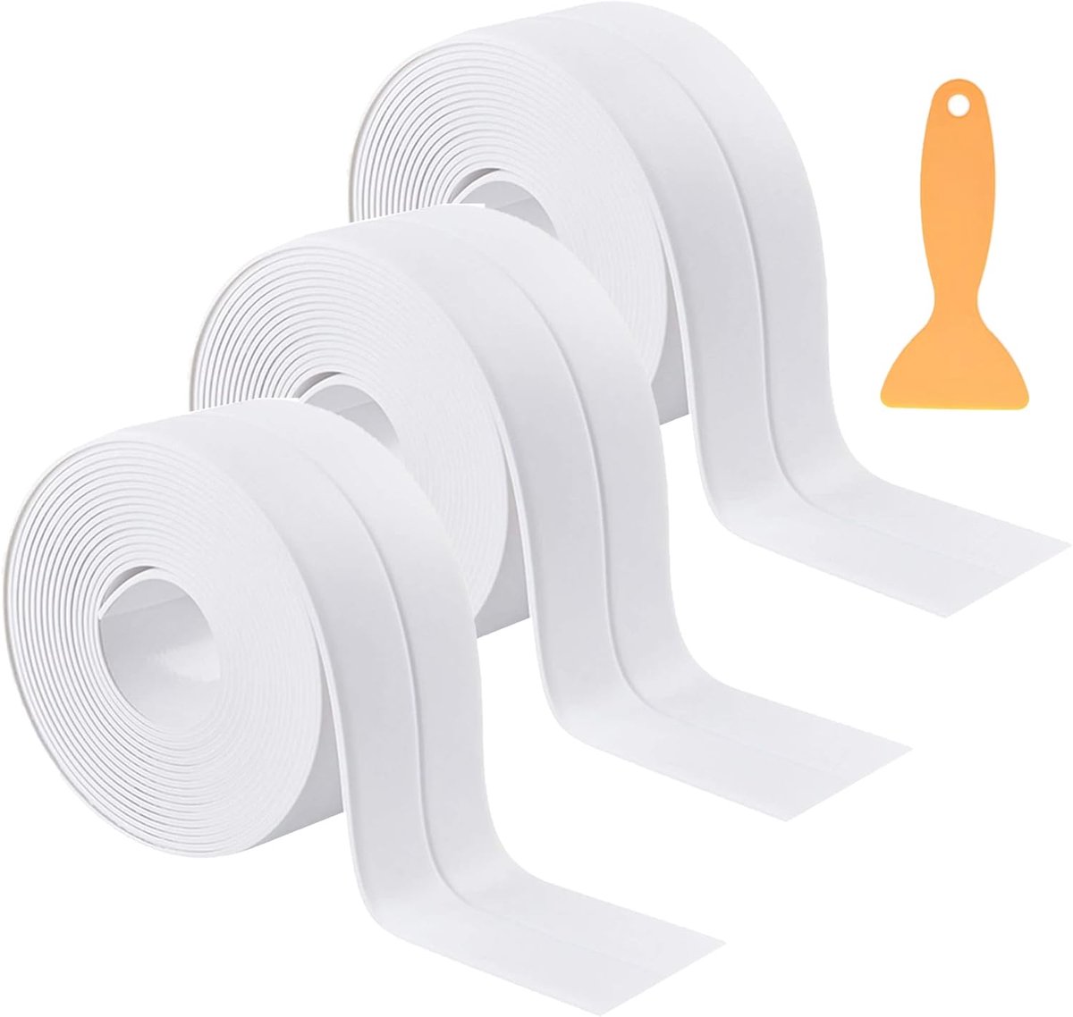 Badafdichting Waterdichte en Schimmelwerende wit 38mmx9,6m | Waterdichte zelfklevende silicone afdichtingstape keuken badkamer, afdichtingsgereedschap voor wastafel en toilet