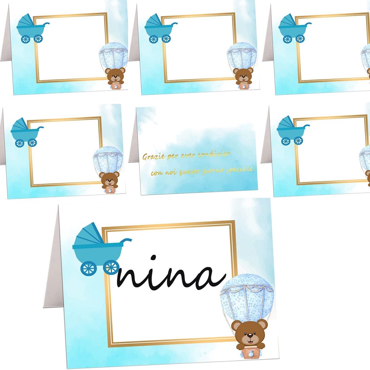 40 tafelkaarten voor doop, meisjes, jongens, tafelkaarten voor feest, themabeer, decoratie, ceremonie, doop, communie, vormsel, 40 stuks
