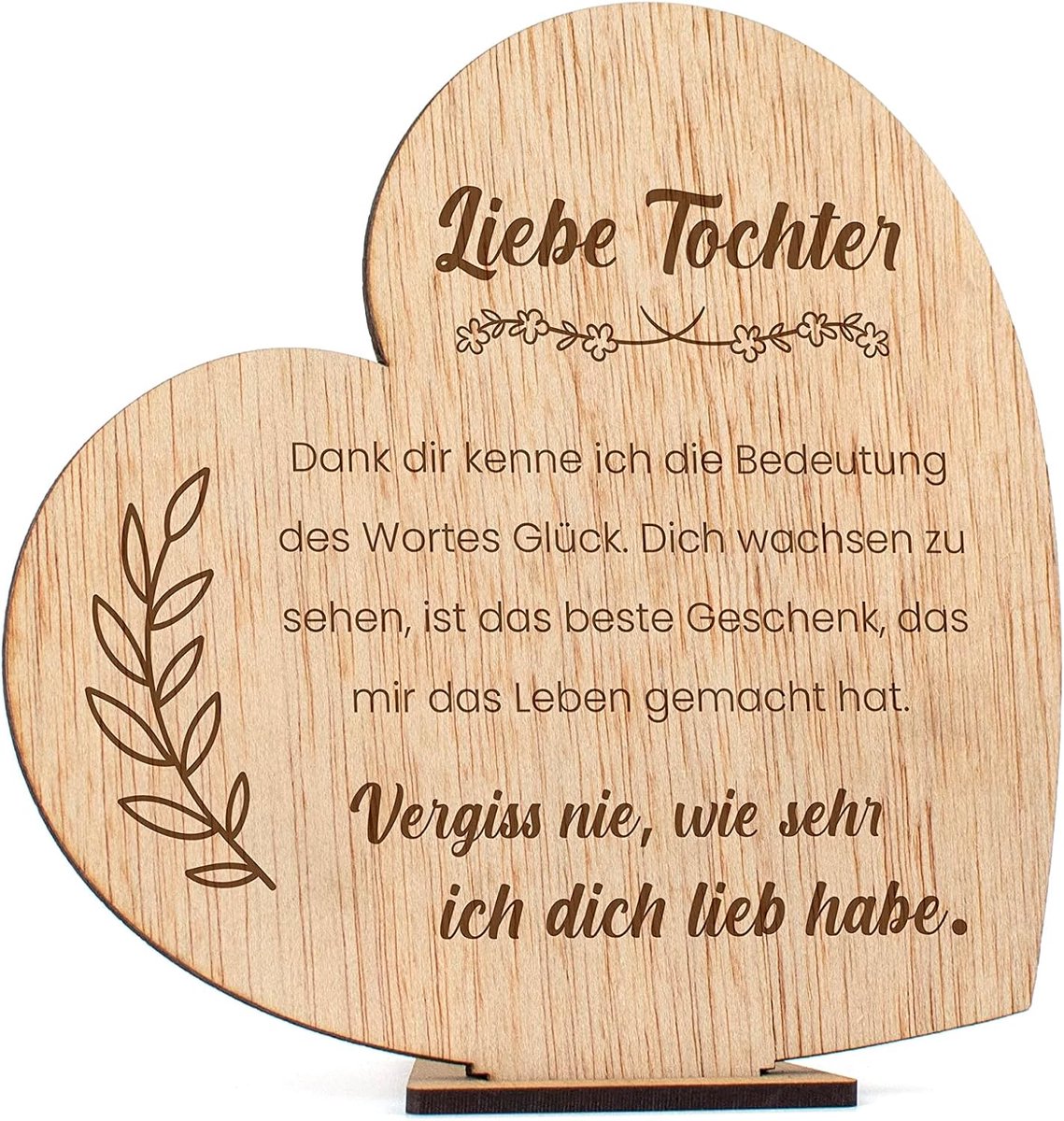 Cadeaukaart voor dochter van hout. Origineel cadeau voor dochter verjaardagskaart voor dochter cadeau-ideeën voor een dochter bedankkaart voor dochter van hout (dochter)
