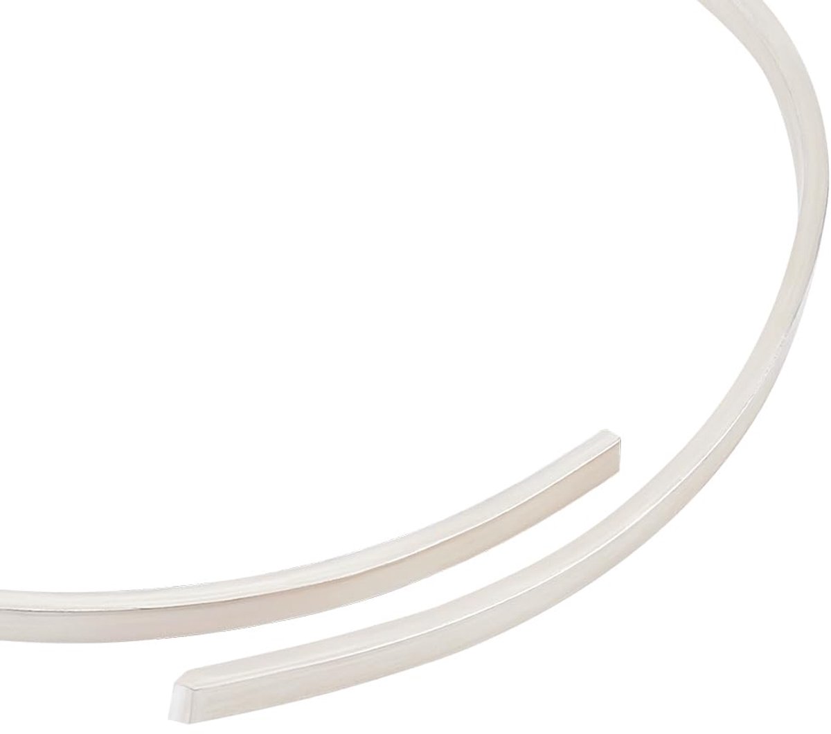 Sterling zilveren rechthoek platte draad, 200x2x1mm met polijsten suède stof voor ringen armbanden sieraden maken