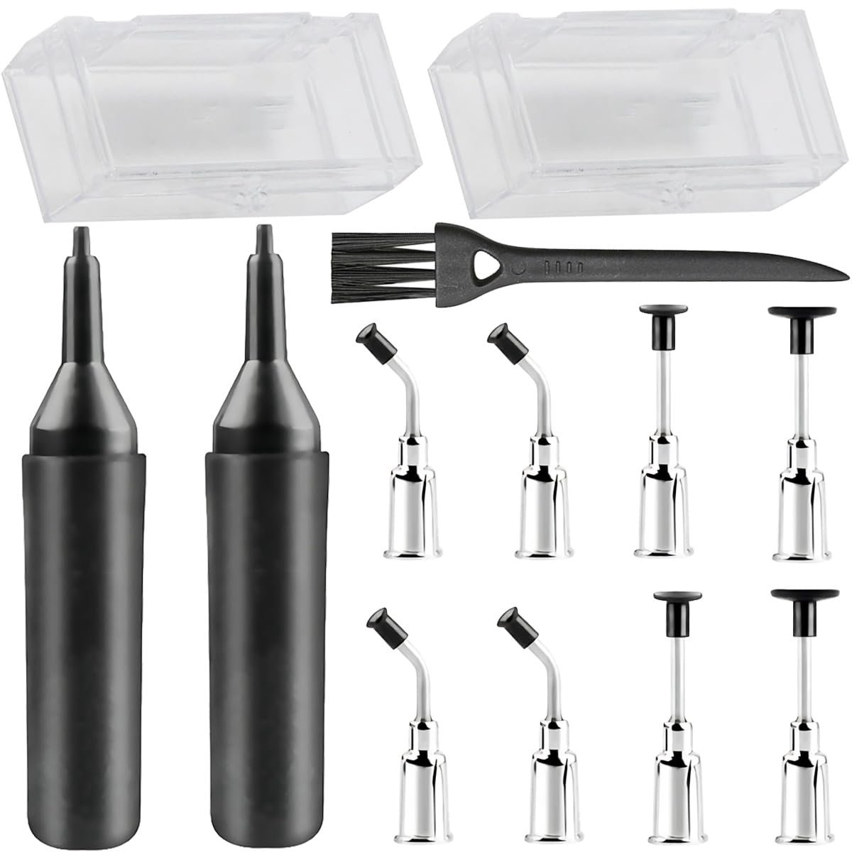 2 stuks vacuüm zuiger pen trekker IC IC Pick Up Tool Chip Remover Tool Circuit Board chiptrekker met zuigtips zuignap opbergdoos