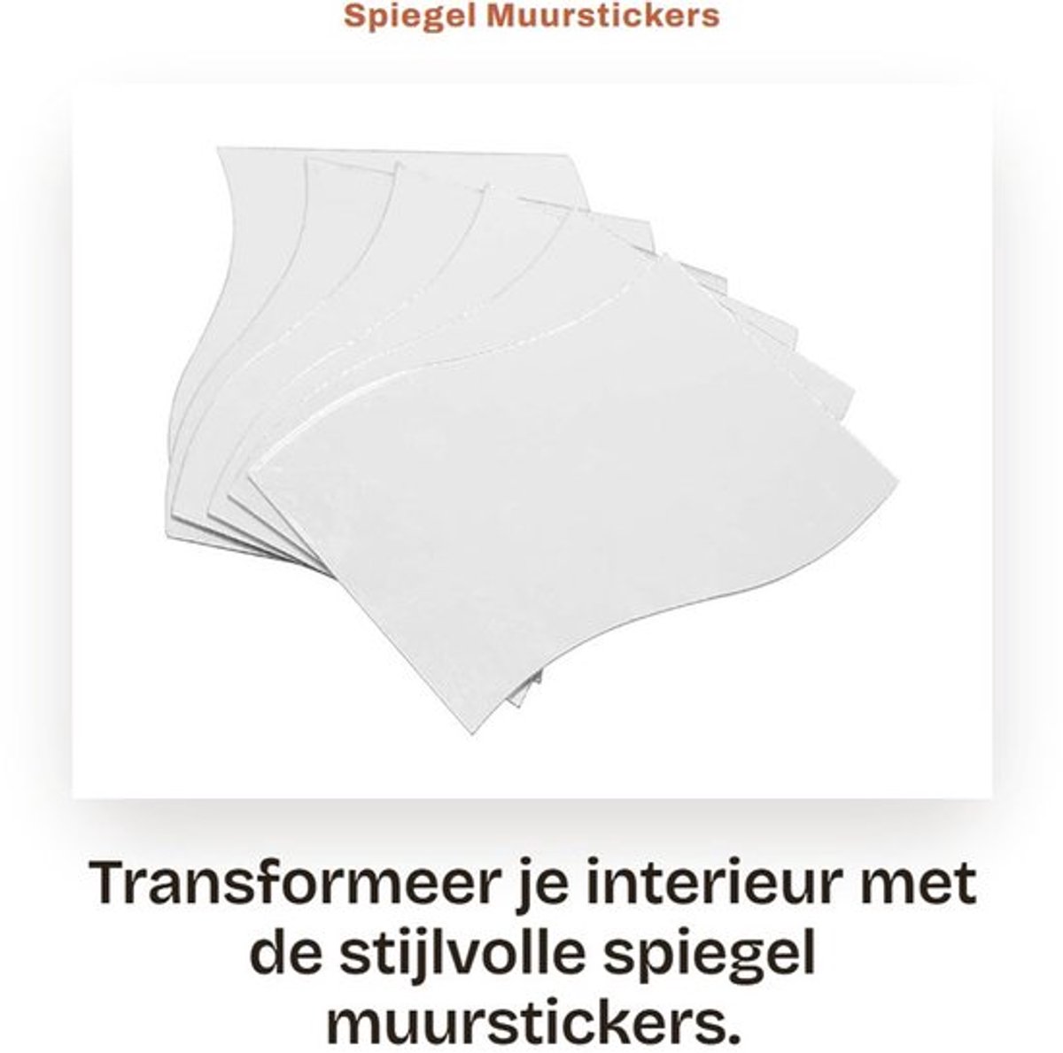 Muurstickers 6 Stuks - Acryl Spiegelstickers - Wanddecoratie Slaapkamer - Wanddecoratie Woonkamer - Zelfklevend - Hoogwaardig PVC