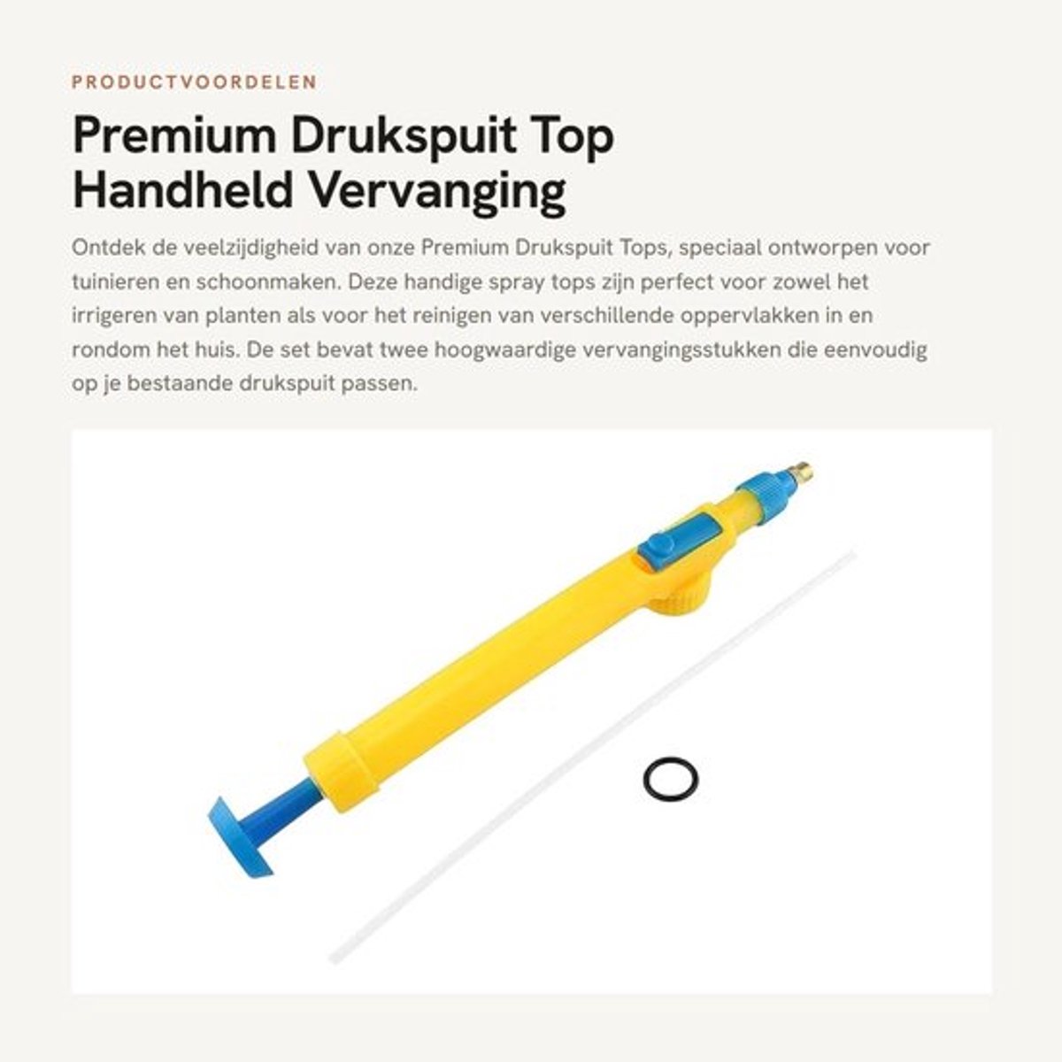 Drukspuit 2 stuks - Handheld Vervangingsspraytops - Tuinieren - Schoonmaken - Ergonomisch ontwerp - Messing mondstuk - Sproeier