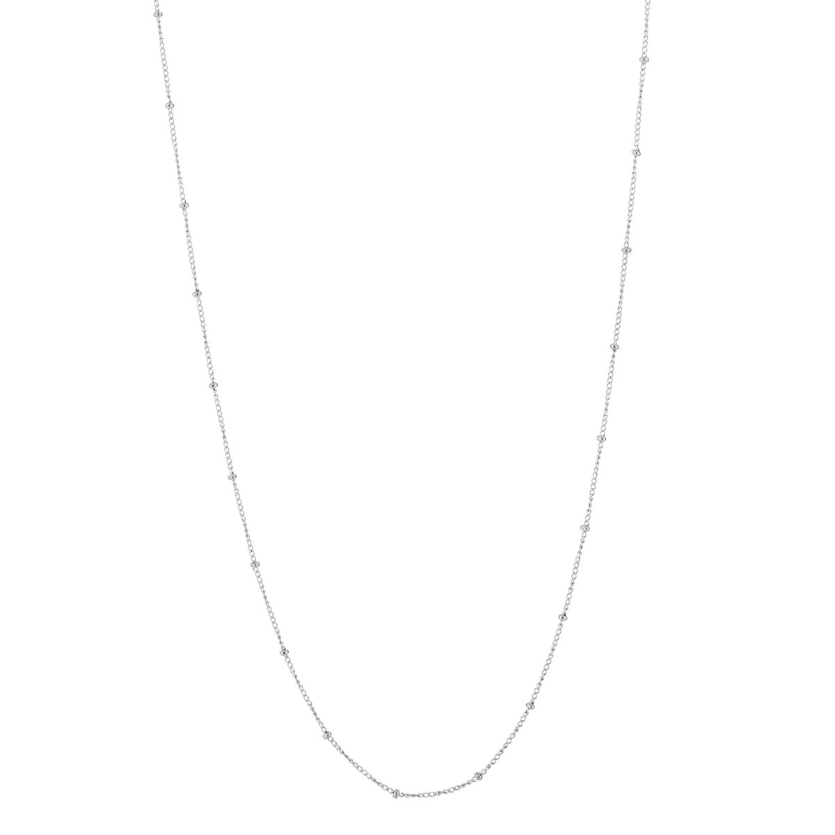 Satellite Bead Chain Necklace 50cm – Basic Necklace – RVS - Zilver