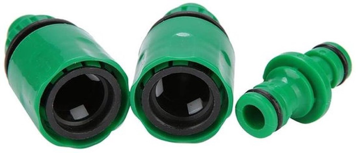 Slang Snelkoppeling - Tuinreparatie - Herbruikbare Aansluiting - Kleur Standaard - Irrigatieadapter - Geschikt voor Tuinslangen - 3 Stuks